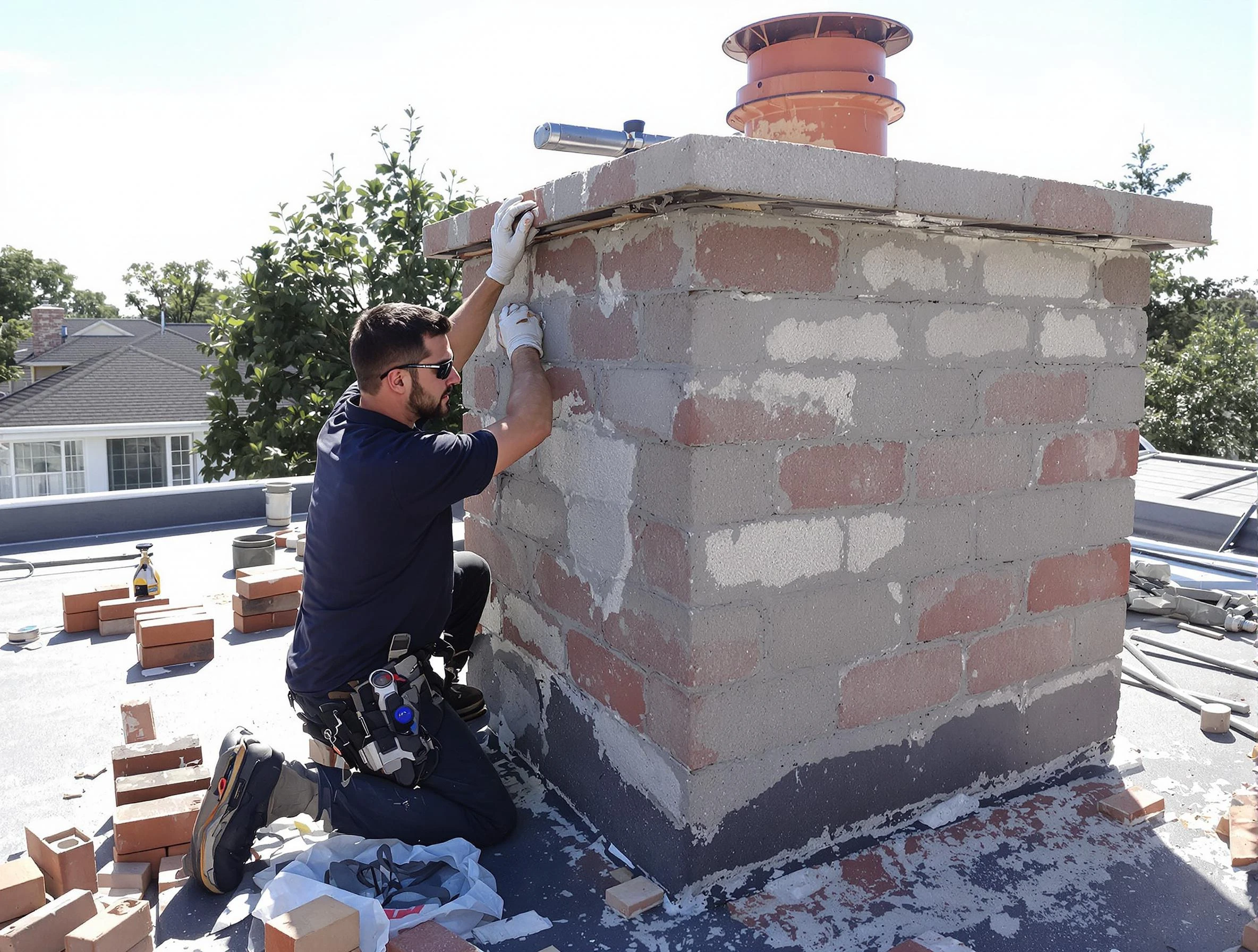 Advanced chimney repair process by Golden Chimney Sweep in Golden, CO